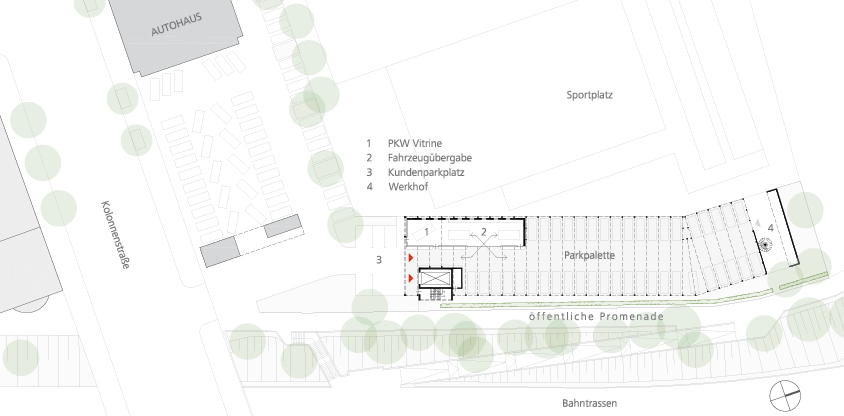 Grundriss Neubau Autospeicher